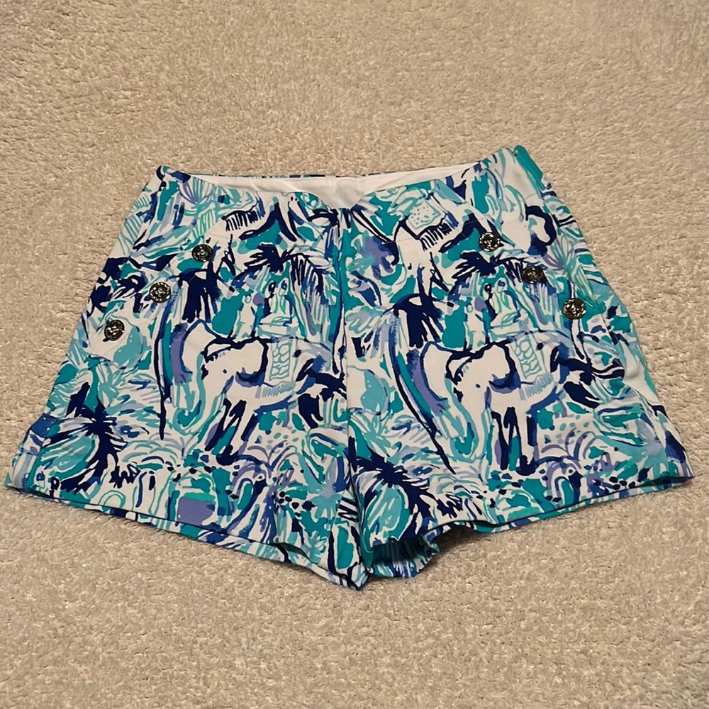 NWT Lilly Pulitzer Marina Knit Short - elephant appeal